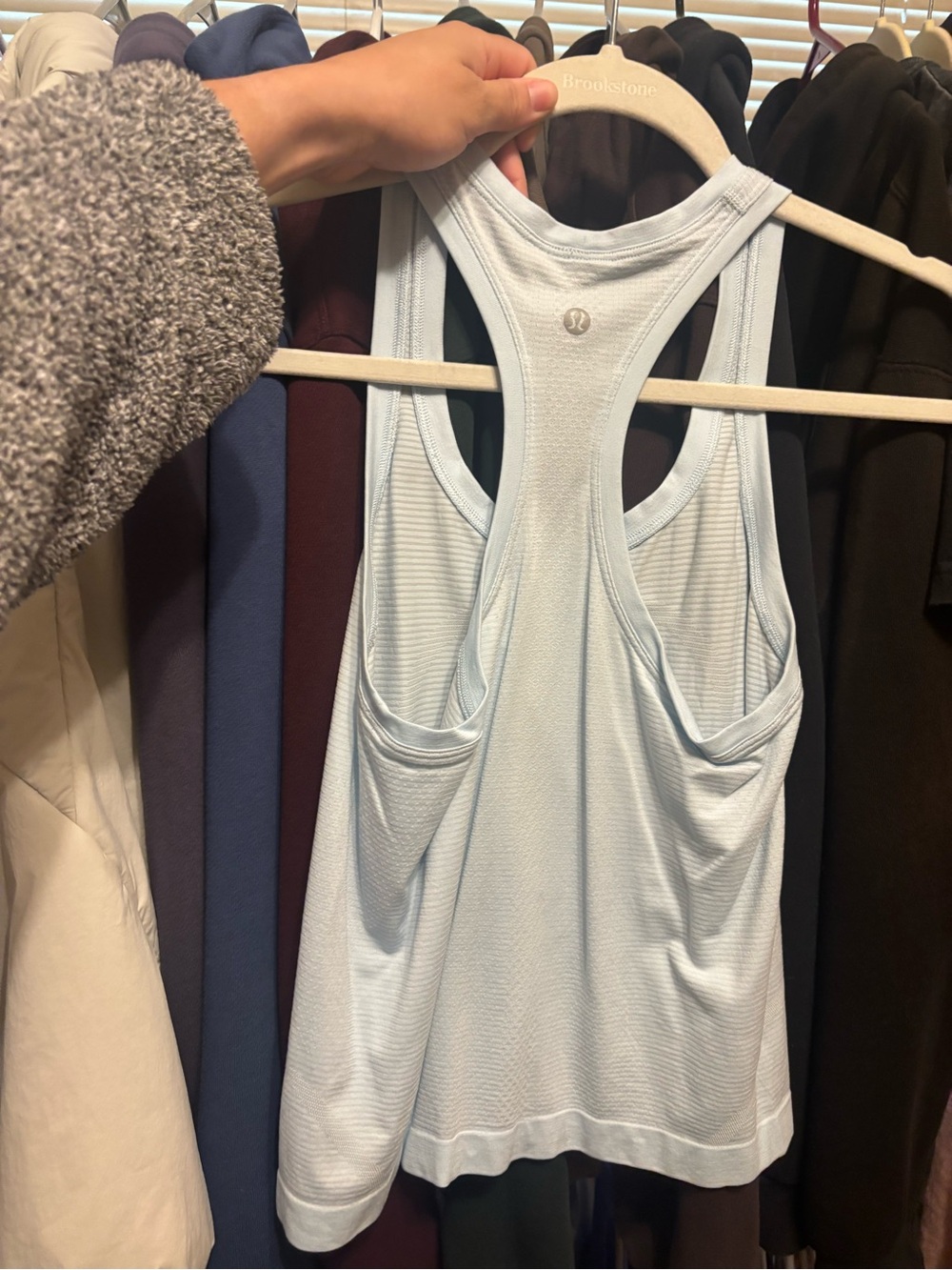 Light Blue Lululemon Racerback Tank Top - Women - Picture 2 of 3